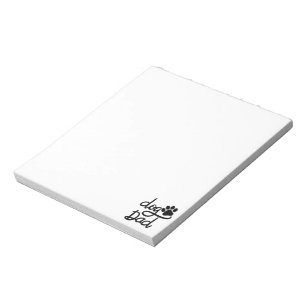 Bloc-note Papa Chien Empreinte de Patte de Chien Drôle