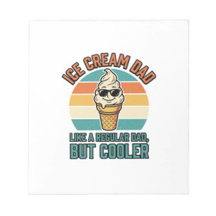 Bloc-note Papa Crème Glacée Vintage Drôle T-Shirt pour Papa