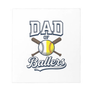 Bloc-note Papa des joueurs Baseball Softball Design vintage_