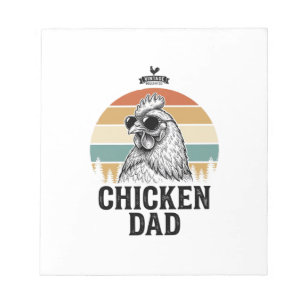 Bloc-note Papa Poule Vintage Sunset Drôle Amateur de Poule S