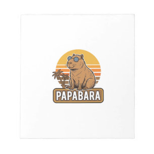 Bloc-note PAPABARA Conception vectorielle de papa capybara r