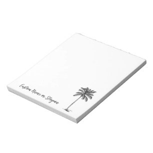 Bloc-note Papeterie à thème de plage tropicale avec palmier
