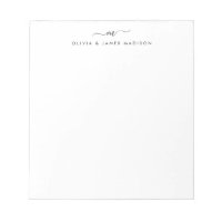 Papeterie de couple à monogramme en script moderne