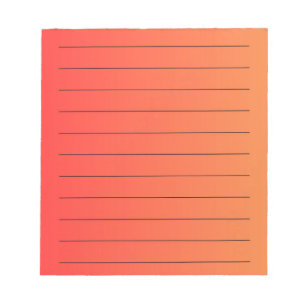 Bloc-note Papeterie élégante et vibrante à dégradé orange