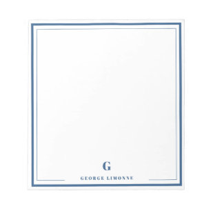 Bloc-note Papeterie personnalisée avec monogramme et bordure