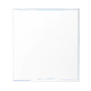 Bloc-note Papeterie simple avec bordure bleu poussiéreux per