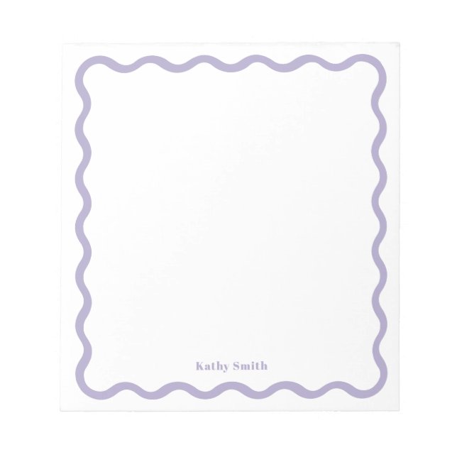 Bloc-note Papier à lettres personnalisé Retro Wavy élégant v (Devant)
