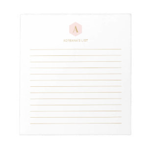 Bloc-note Papier à lettres personnalisé simple moderne avec 