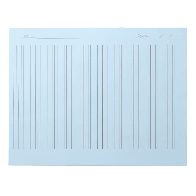 Bloc-note Papier à musique – Partition imprimable (Devant)