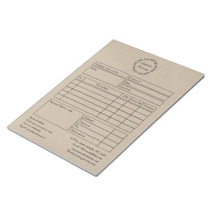 Bloc-note Papier brun à couronne rustique