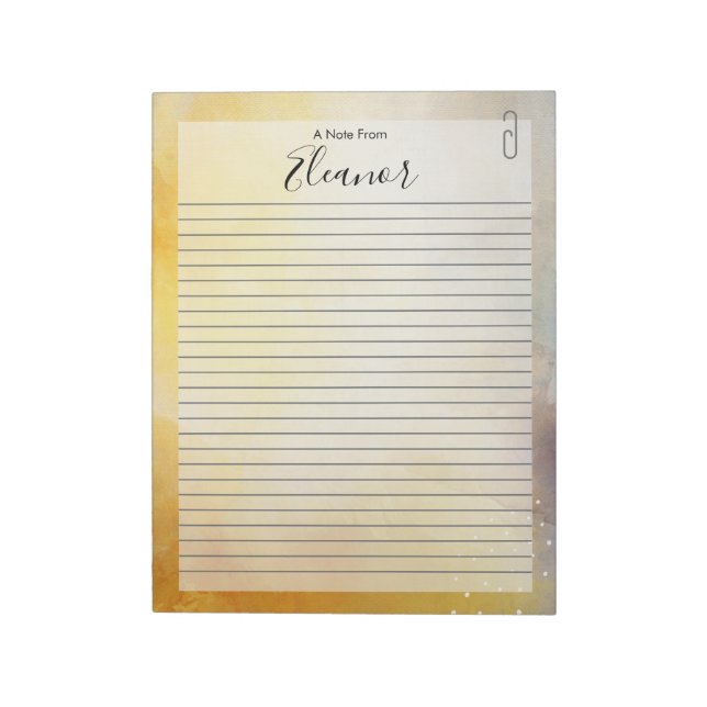 Bloc-note Papier ligné personnalisé   (Tourné)