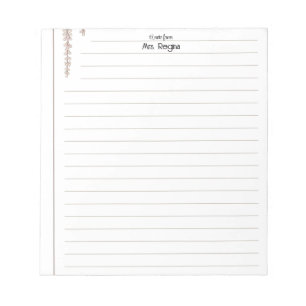 Bloc-note Papier ligné personnalisé pour enseignant bloc-not