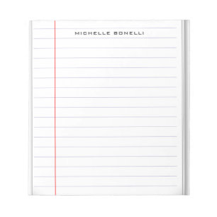 Bloc-note Papier Lined Professionnel Plat Simple Minimaliste