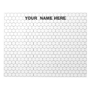 Bloc-note Papier millimétré grand hexagone personnalisé