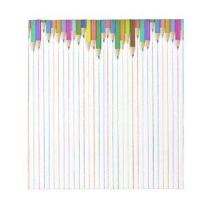 Bloc-note Papier ordonné coloré de crayon
