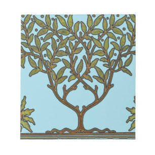 Bloc-note Papier peint frise d'arbre de William Morris