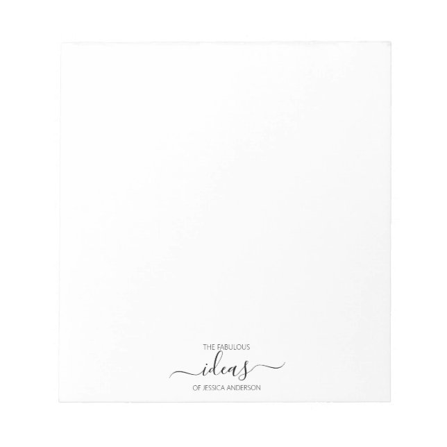 Bloc-note Papier personnalisé blanc simple (Devant)