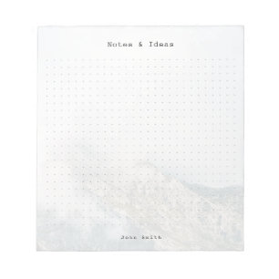 Bloc-note Papier Pointillé Minimaliste Personnalisé Montagne