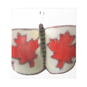 Bloc-note Papillon du drapeau canadien "Monarque feuille d'é