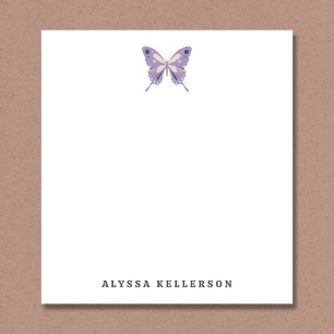 Bloc-note Papillon Violet Dessiné à la Main Moderne