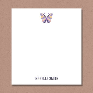 Bloc-note Papillon Violet Personnalisé