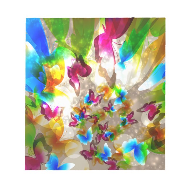 Bloc-note Papillons Abstraits (Devant)
