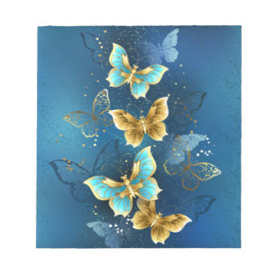 Bloc-note Papillons dorés