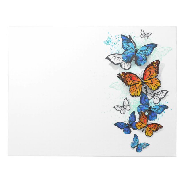 Bloc-note Papillons volants Morpho et Monarch (Devant)