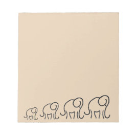 Bloc-note Parade minimaliste des éléphants stylisés