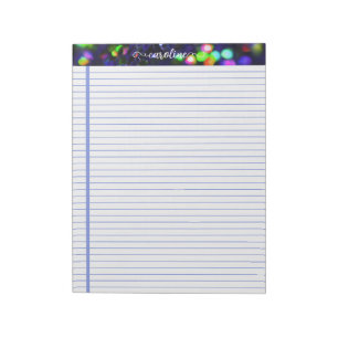 Bloc-note Parties scintillant Bleu foncé Liner Personnalisé