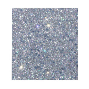 Bloc-note parties scintillant brillant argent brillant arriè