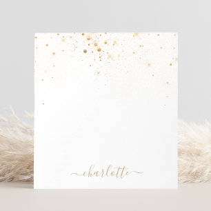 Bloc-note Parties scintillant d'or Sparkly Elegant Script gl