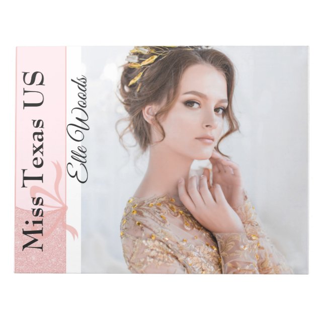 Bloc-note Parties scintillant Pastel sur mesure (Devant)