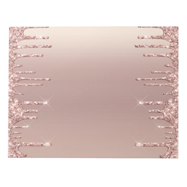 Bloc-note Parties scintillant rose Gold Blush Éclairage Lect (Devant)