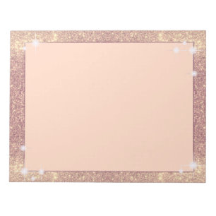 Bloc-note Parties scintillant rose Rose Gold Sparkle Faux