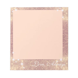 Bloc-note Parties scintillant rose Rose or étincelle Faux