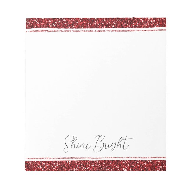 Bloc-note Parties scintillant rouge brillante (Devant)