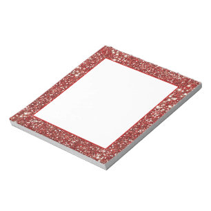 Bloc-note Parties scintillant rouge Faux Texture look design