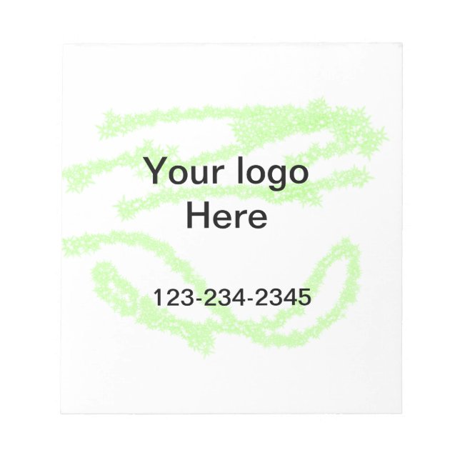 Bloc-note Parties scintillant verte simple ajouter votre num (Devant)