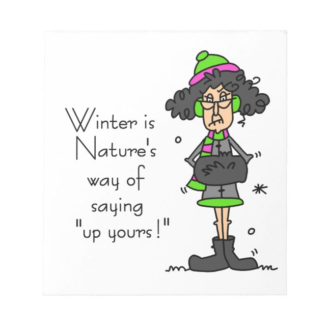 Bloc-note Pas un fan d'hiver (Devant)