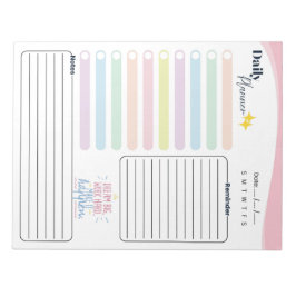 Bloc-note Pastel Daily Planner -To do list, reminder & notes