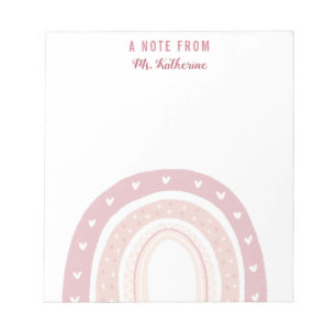 Bloc-note Pastel Pink Rainbow Boho