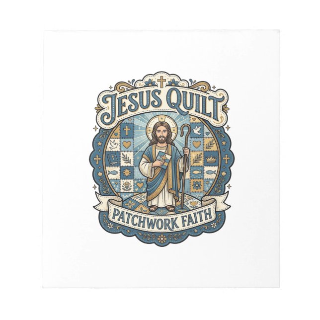 Bloc-note Patchwork Jésus Quilt de foi Patchwork Jésus Quilt (Devant)