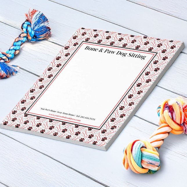 Bloc-note Pâtes et os Chien Sitter Chien Groomer (Créateur téléchargé)