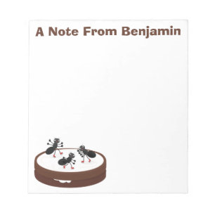 Bloc-note Patinage sur glace de fourmis joyeuses sur dessin 