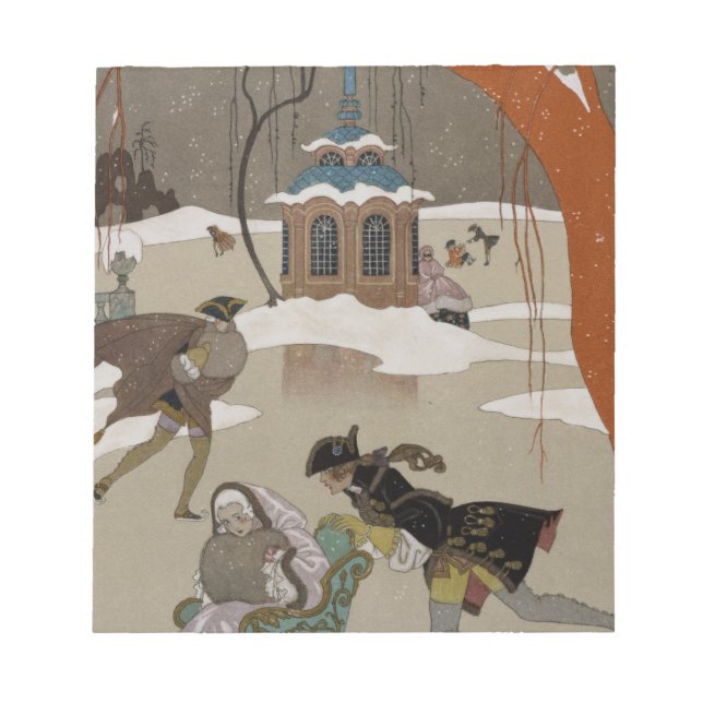 Bloc-note Patinage sur glace sur le lac gelé (Devant)