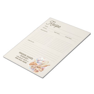 Bloc-note Pâtissier Boulanger Livre de Recettes Page Cuisine