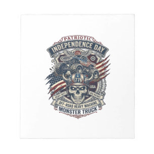 Bloc-note Patriotique 1776 Hors Route Camion Monstre Lourd S