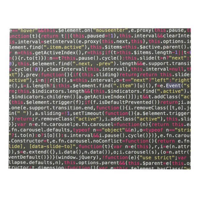 Bloc-note Patters de Developer (Devant)