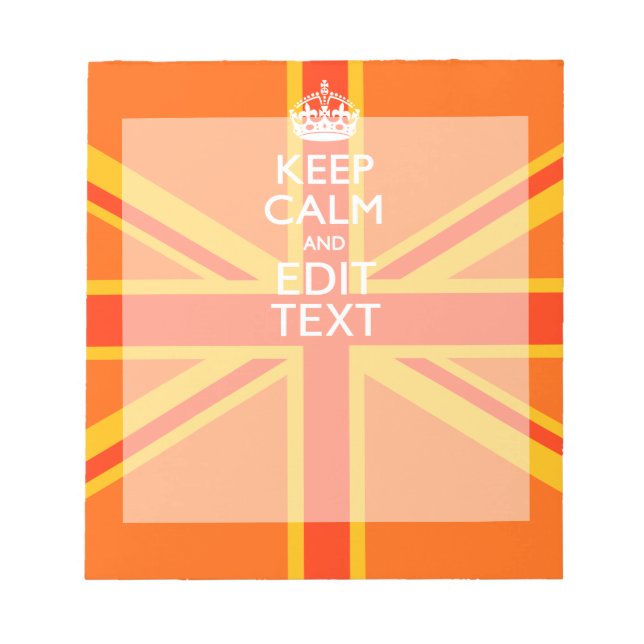 Bloc-note Pavillon britannique Orange Union Jack (Devant)